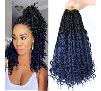 LMZIM Goddess Box 14 Inch Crochet Crochet 8 Pieces 3 x Crochet Braids Synthetic Hair Extensions (14" 2/3#) 2/