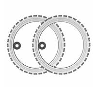 LMzythrop 2pcs Ring Blade,Alternating Trapezoid + Flat Teeth,4mm Thick Diamond Grit Teeth,High-Frequency Hole Saw Blade,Saw Blade for Tile,Concrete,Stone Cutting,Diameter 400mm