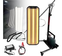 LMzythrop PDR Light,Paintless Dent Repair Tool,95×26cm LED Lamp Reflector Board Dent Removal Lamp with Adjustable Holder Battery Not Included,Auto Repair Inspection Light 6 Colors Black