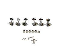 Lmzzdld Acoustic Guitar String Tuning Pegs Kit with Screw Ferrule Universal Tuners Open Tuning Standard Accessories Silver