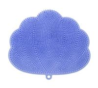 Lmzzdld Shower Foot Massager Scrubber with Suction Cups,Wall-Mounted Back Scrubber for Shower,Hands-Free Foot Scrubber Mat 30 X 25.5cm Blue