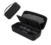 LN Cozy CORNE Golf Ball Storage Box, Portable Golf Accessories Organizer with Carabiner, Large Capacity 21-Ball Holder & Valuables Pouch for Glove, Tees, Markers (Black)