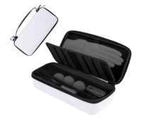 LN Cozy CORNE Golf Ball Storage Box, Portable Golf Accessories Organizer with Carabiner, Large Capacity 21-Ball Holder & Valuables Pouch for Glove, Tees, Markers (White)