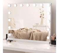 LN COZY CORNER 15 LED Hollywood Vanity Mirror with Lights LED Makeup Mirror with USB Port 3 Color Touch Control Brightness Dressing Table Large Hollywood Mirror 58 x 46 x 12 cm