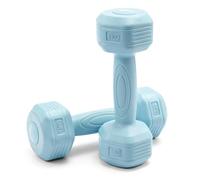 LN COZY CORNER 2PCS Neoprene Coated 1Kg Dumbbells Set for Home Fitness Strength Training Workout (Blue)