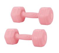 LN COZY CORNER 2PCS Neoprene Coated 2Kg Dumbbells Set for Home Fitness Strength Training Workout (Pink)