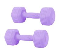 LN COZY CORNER 2PCS Neoprene Coated 2Kg Dumbbells Set for Home Fitness Strength Training Workout (Purple)
