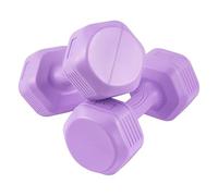 LN COZY CORNER 2PCS Neoprene Coated 3Kg Dumbbells Set for Home Fitness Strength Training Workout (Purple)