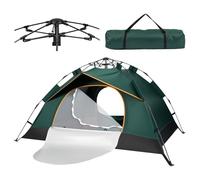LN COZY CORNER 3-Person Pop Up Tent Instant Setup Camping Tent Waterproof & Windproof Double Layer Dome Tent with Removable Rainfly Lightweight for Backpacking Garden