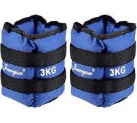 LN COZY CORNER 3kg Ankle Weights Pair - Heavy Duty Adjustable Wrist Weights for Women & Men, Secure Velcro Straps for Home Workouts, Running, Aerobic Fitness, Strength Training (6kg Total Set)
