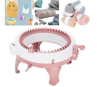 LN COZY CORNER 48-Needle Knitting Machine - DIY Hand Crank Weaving Loom for Knitting & Crochet Projects, Rotating Needle Design for Adults & Beginners