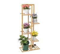 LN COZY CORNER 5-Tier Plant Stand Wooden Flower Pot Holder 6 Potted for Indoor & Outdoor Use Space-Saving Multiple Storage Stand Unit Tall Display Rack Shelf Plant for Home, Garden, Balcony Decor