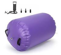LN COZY CORNER 50×70cm Inflatable Air Roller Tumbling Mat - Gymnastics Training Barrel for Back Handspring, Yoga, Taekwondo & Fitness Exercises, Portable Inflatable Gymnastics Equipment (Purple)