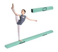 LN COZY CORNER 7FT 2.1M Folding Gymnastics Balance Beam High Density EVA Foam for Kids Gymnastics Equipment for Home Girls, Non-Slip Suede Surface for Training, Beginner to Pro (Green)
