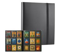 LN COZY CORNER 9-Pocket Trading Card Album 360 Side-Loading Capacity Premium Black Card Binder for MTG Pokémon Yu-Gi-Oh Sports Cards & TCG Collectible Card Storage Trading Card Game Folder (216-Grid)