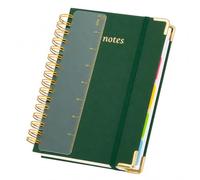 LN COZY CORNER A5 Wirebound Notebook, 300 Pages Hardcover Journal with 5 Dividers (Green)