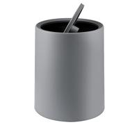 LN COZY CORNER Bathroom Bins with Swing Lid 8L Desk Compact Small Bathroom Waste Bin Space-Saving Bathroom Trash Can Mini Wastebasket for Toilet Office Bedroom Hygienic Gery