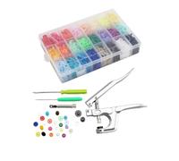 LN COZY CORNER Button Snap Pliers + 360-Piece T5 Plastic Fasteners Set in 24 Colors - Stainless Steel, Abrasion Resistant for Garment Sewing Processes