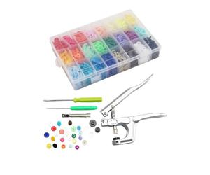 LN COZY CORNER Button Snap Pliers + 360-Piece T5 Plastic Fasteners Set in 24 Colors - Stainless Steel, Abrasion-Resistant for Sewing