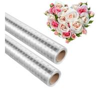 LN COZY CORNER Cellophane Wrap 80cm*100m Gift Wrapping Paper for Hampers White Dot Clear Cellophane Roll for Home Party Flowers Crafts Baskets (1)