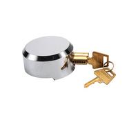 LN COZY CORNER Concealed Round Shackle Padlock Heavy Duty Lorry Lock - Stainless Steel for Shutters, Warehouses, Factories - Silver