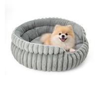 LN COZY CORNER Dog Car Seat for Small/Medium Dogs Elevated Memory Foam Booster Seat with Safety Straps Detachable Washable Pet Car Seat Comfortable Dog Bed Sofa for Travel (Gray, 49x49x19cm)