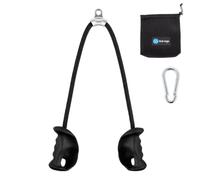 LN COZY CORNER Ergonomic Tricep Rope Cable Attachment - Non-Slip Gym Pulley Accessory for Lat Pulldown & Home Gym（Black with storage bag）