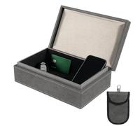 LN COZY CORNER Faraday Box for Car Keys, RFID Signal Blocking & Keyless Entry Pouch, Anti-Theft Key Signal Blocker, Premium Leather Car Key Storage