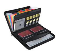 LN COZY CORNER Fireproof Document Organiser with Zipper & Labels - Portable Folder File Box for Paperwork Storage, Certificates & Receipts - Waterproof Filing Bag for Home & Office(Multicolor)