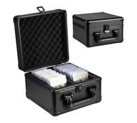 LN COZY CORNER Graded Card Storage Box Trading Card Storage Box Portable Card Holder for PSA, BGS, SGC, CSG Slabs Top Loaders and Sports/MTG Trading Cards (Black, 25x24x16cm)