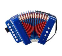 LN COZY CORNER Kids Accordion 10 Keys Mini Button Accordion Portable Musical Instrument for Beginners (Blue)