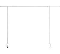 LN COZY CORNER Metal Over Table Decorative Rod Rail - Adjustable Display Stand for Hanging Decorations, Plants, Balloons & Fairy Lights - Indoor & Outdoor Garden and Home Decor (White)