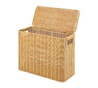 LN COZY CORNER Narrow and Tall Storage Basket with Lid Woven Magazine Holder with Handle Slim Gap Organizer Corner Storage Bin for Bathroom Toilet Paper Kitchen Utensils Living Room Toys & Sundries