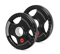 LN COZY CORNER Pair of 5kg Olympic Bumper Plates, 2" Hole Rubber Coated Weight Plates for Cross Training, Strength & Weight Lifting, Cast Iron Core with Black Protective Coating
