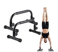 LN COZY CORNER Parallettes Bars Push Up Stands Heavy Duty Calisthenics Dip Bars 300kg Weight Capacity Strength Training Equipment Home Gym Pushup Bars (Black)
