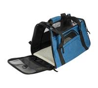 LN COZY CORNER Pet Carrier Bag, Soft Sided Foldable Cat & Dog Carrier with Breathable Mesh, 4 Storage Pockets & Removable Pad, Airline Approved Travel Carrier for Small Pets, Vet Visits (Blue, S)