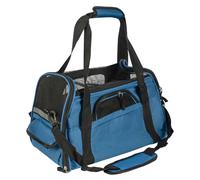 LN COZY CORNER Pet Carrier Bag, Soft Sided Foldable Cat & Dog Carrier with Breathable Mesh, 4 Storage Pockets & Removable Pad, Airline Approved Travel Carrier for Small Pets, Vet Visits (Blue, L)