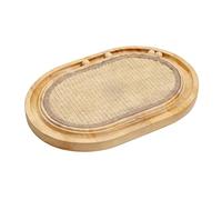 LN COZY CORNER Sisal Scratching Board for Cats - Solid Pine Wood Cat Scratching Pad with Natural Sisal Mat, 2-in-1 Cat Toy with Catnip & Rolling Balls, Durable Cat Scratcher for All Cats