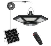 LN COZY CORNER Solar Pendant Light Outdoor Indoor, Solar Shed Light, 2000LM Bright Solar Powered Light, 3 Lighting Modes, IP65 Waterproof for Garage Gazebo Workshop