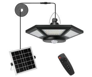 LN COZY CORNER Solar Pendant Light Outdoor Indoor, Solar Shed Light, 2000LM Bright Solar Powered Light, 3 Lighting Modes, IP65 Waterproof for Garage Gazebo Workshop