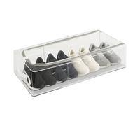 LN COZY CORNER Under Bed Shoe Storage Organizer Foldable Shoe Boxes with Clear Lid & Reinforced Handles Transparent Shoe Organizer Space-Saving Shoe Rack for Closet (60x30x16cm)