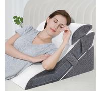 LN COZY CORNER Wedge Pillow 20-In-1 Adjustable Triangle Pillow Back Support Pillow Memory Foam Bed Wedge Pillow Support Cushion with Washable Cover