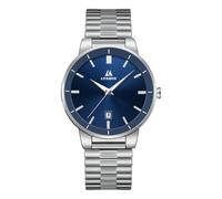LN LENQIN Mens Stainless Steel Waterproof Wrist Watches | Luminous Minimalist Analog Quartz Watch for Men with Date and Expansion Band