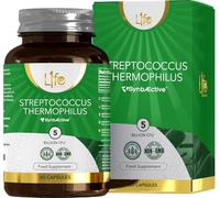 LN Streptococcus Thermophilus | 90 High Strenth Probiotics - 5 Billion CFU S-Thermophilus per Capsule | Bacterial Cultures Prebiotic Supplement | Non-GMO, Gluten & Allergen Free | Made in The UK