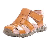 Lnafan Kids’ Boys’ Girls’ Closed Toe Leather Outdoor Sport Casual Sandals Yellow Size 7.5UK