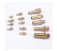 Lnanqing-Brass Adapter Brass Splicer Coupler Fittings, Hose Barb I/D 2.5mm 3mm 4mm 5mm 6mm 8mm 10mm x Metric M5 M6 M8 M10 M12 Male, Garden Hose Connector (Color : M5x0.8 to 4mm)