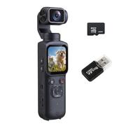 LNBEI 4K Camera with 330° Rotating Lens, Face Tracking, WiFi, Portable Pocket Digital Camera for Compact Small Camera for Content Creators, Includes 32GB Card, Mini Tripod & Carrying Bag (Black)