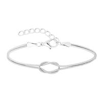 LNBLAKBXBD Love Knot Bracelet for Women Gold Snake Chain Bracelets Infinity Knot Bracelets Adjustable Matching Bracelets for Couples Friendship Jewelry, no gemstone