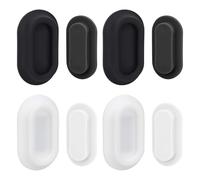 LncBoc Magnetic Remote Control Holder Wall Mount: 4 Pack Wall Mounted Remote Control Holder, Wall Holder Easy to Storage Phone TV Remote Control Charge Socket (Black+White)