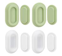 LncBoc Magnetic Remote Control Holder Wall Mount: Wall Mounted Remote Control Holder, 4 Pack Wall Holder Easy to Storage Phone TV Remote Control Charge Socket (White+ Green)